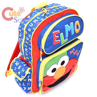 San Sesame Street Elmo Large School Backpack Bag Ha Ha 3.jpg